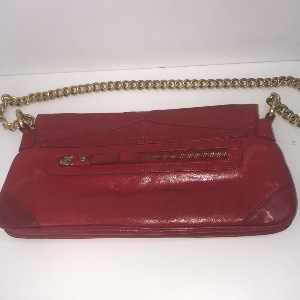 Gently Used, Vintage Charles David Ruby Red Bag - image 5